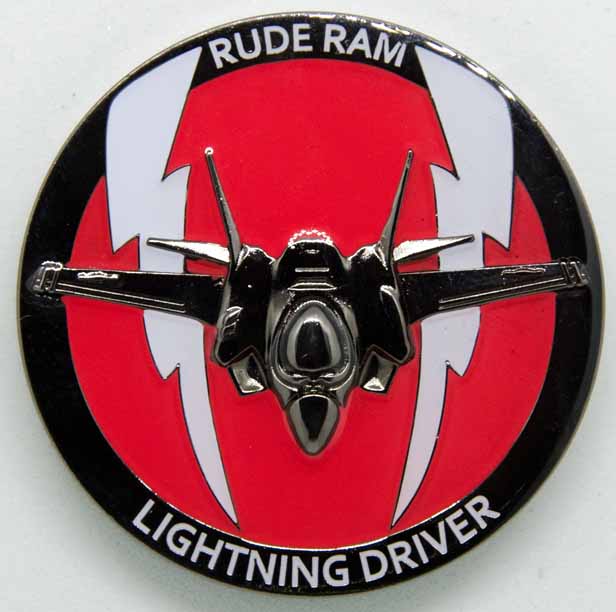 34th Fighter Squadron Challenge Coin Rude Rams