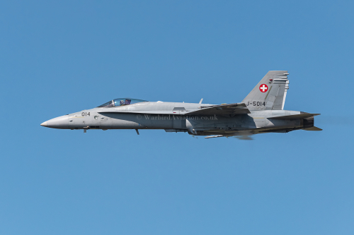 Swiss Air Force McDonnell Douglas F-18C Hornet J-5014 arriving for Belgian Air Force Days 23